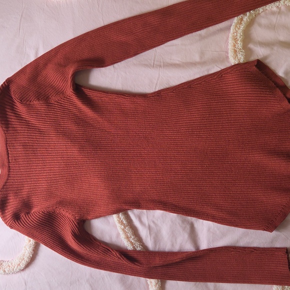 rue21 Rust Ribbed Knit Top - Picture 6 of 8